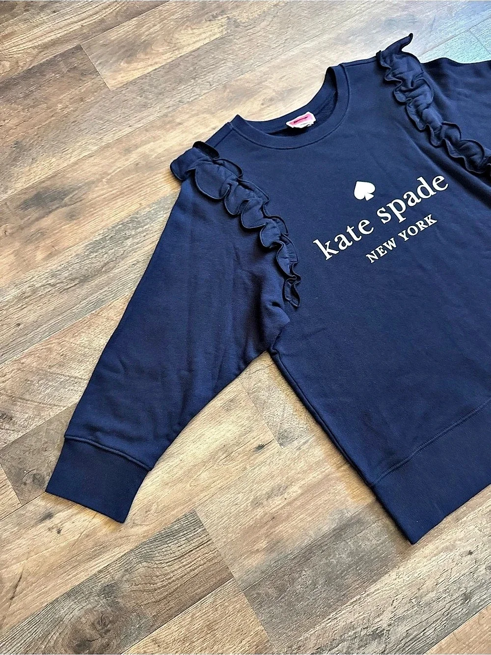 kate spade new york Ruffle Sweatshirt Blue Medium Like New